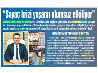 `SAYAÇ KRİZİ YAŞAMI OLUMSUZ ETKİLİYOR` (AKDENİZ`DE YENİ YÜZYIL - 16.08.2022)