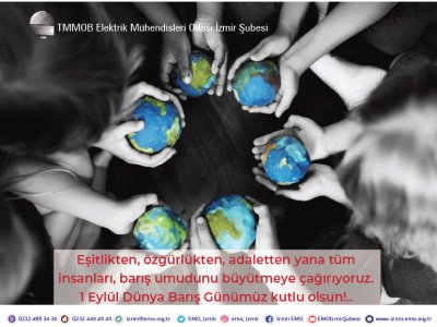 DAHA DA GEÇ OLMADAN YURTTA BARIŞ, DÜNYADA BARIŞ İSTİYORUZ!