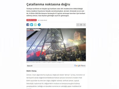 ÇATALLANMA NOKTASINA DOĞRU (MAHİR ULUTAŞ/ BİRGÜN PAZAR)