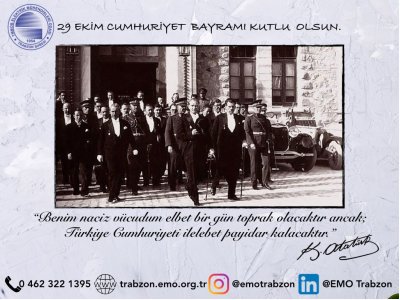29 EKİM CUMHURİYET BAYRAMI KUTLU OLSUN.