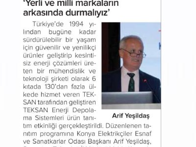 YERLİ VE MİLLİ MARKALARIN ARKASINDA DURMALIYIZ (ANADOLUDA BUGÜN GAZETESİ, 22.11.2022)