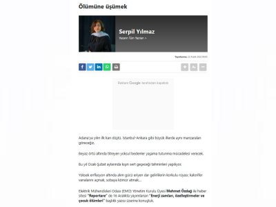 ÖLÜMÜNE ÜŞÜMEK (SERPİL YILMAZ/HALKTV.COM.TR)