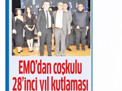 EMO`DAN COŞKULU 28`İNCİ YIL KUTLAMASI (AKDENİZ MANŞET-26.12.2022)