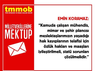 KAMUDA ÇALIŞAN MÜHENDİS, MİMAR VE ŞEHİR PLANCILARININ ÖZLÜK HAKLARI HAK.