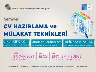 SEMİNER: <B>CV HAZIRLAMA VE MÜLAKAT TEKNİKLERİ</B>
