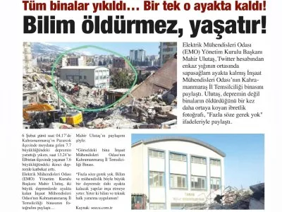 BİLİM ÖLDÜRMEZ, YAŞATIR! (TEK GÜNDEM ASANSÖR)