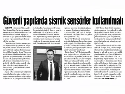 GÜVENLİ YAPILARDA SİSMİK SENSÖRLER KULLANILMALI (HÜRSES ANTALYA - 07.03.2023)