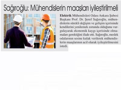 SAĞIROĞLU: MÜHENDİSLERİN MAAŞLARI İYİLEŞTİRİLMELİ (ANAYURT, 01.04.2023)