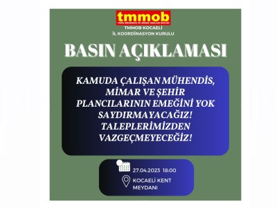 BASIN AÇIKLAMA DUYURUSU!