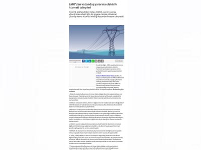EMODAN VATANDAŞ YARARINA ELEKTRİK HİZMETİ TALEPLERİ (ENERJİGUNLUGU.NET)