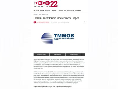 ELEKTRİK TARİFELERİNİN İNCELENMESİ RAPORU (TURK-İNTERNET.COM)