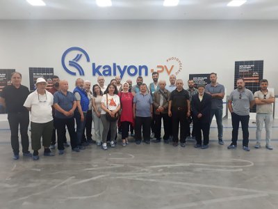 KALYON PV GÜNEŞ TEKNOLOJİLERİ VE ÜRETİM FABRİKASINA TEKNİK GEZİ DÜZENLENDİ