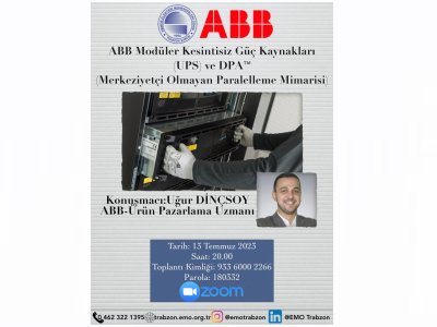 `ABB MODÜLER KESİNTİSİZ GÜÇ KAYNAKLARI (UPS) VE DPA (MERKEZİYETÇİ OLMAYAN PARALELLEME MİMARİSİ)``