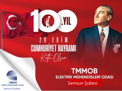 CUMHURİYETİMİZİN 100. YILINI COŞKUYLA VE GURURLA KUTLUYORUZ.
CUMHURİYETİMİZİN YIL DÖNÜMÜNÜ KUTLADIĞIMIZ BU GÜNLERDE, GELECEĞE BÜYÜK BİR ÜMİT, İNANÇ VE GAYRETLE YÜRÜMEK AZMİ VE DE KARARLILIĞI DİLEĞİYLE CUMHURİYETİMİZİN 100. YILI KUTLU OLSUN. 
ELEKTRİK MÜ