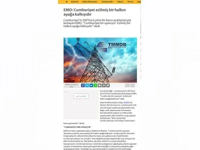 EMO: CUMHURİYET EZİLMİŞ BİR HALKIN AYAĞA KALKIŞIDIR (ENERJİGUNLUGU.NET)