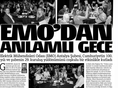 EMO`DAN ANLAMLI GECE(ANTALYA EKSPRES-20.11.2023)