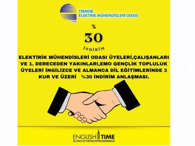 EMO SAKARYA TEMSİLCİLİĞİ İLE ENGLİSH TİME DİL OKULLARI ARASINDA PROTOKOL ANLAŞMASI İMZALANDI