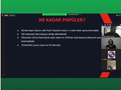 ŞUBEMİZDE ONLİNE OLARAK `ESPOR EKOSİSTEMİ` KONULU SEMİNER GERÇEKLEŞTİRİLDİ