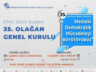 EMO İZMİR ŞUBESİ YENİ ÇALIŞMA DÖNEMİNE HAZIRLANIYOR
