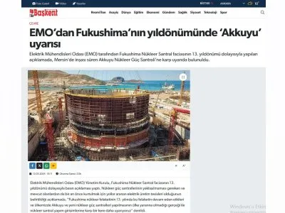 EMODAN FUKUSHİMANIN YILDÖNÜMÜNDE AKKUYU UYARISI (BASKENTGAZETE.COM.TR)
