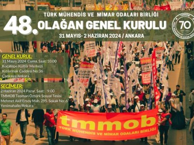 TMMOB 48. OLAĞAN GENEL KURULU TOPLANIYOR