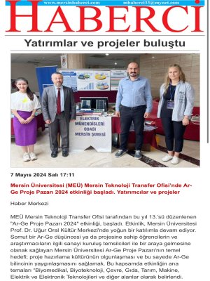 AR-GE PROJE PAZARI 2024 YEREL BASINDA