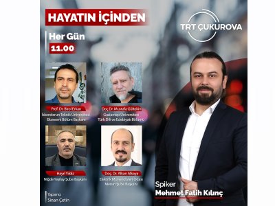 EMO MERSİN ŞUBE BAŞKANIMIZ ALKAN ALKAYA ELEKTRİK ELEKTRONİK MÜHENDİSLERİ GÜNÜ`NDE TRT ÇUKUROVA RADYODA YAYINLANAN `HAYATIN İÇİNDEN ` PROGRAMINA KONUK OLUYOR.