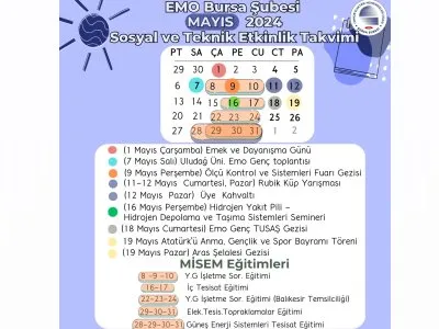 ŞUBEMİZ 2024 MAYIS AYI ETKİNLİK TAKVİMİ YAYINLANDI
