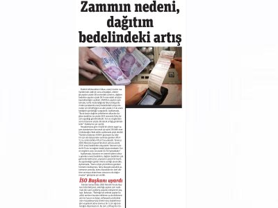 ZAMMIN NEDENİ, DAĞITIM BEDELİNDEKİ ARTIŞ (GAZETE PENCERE)