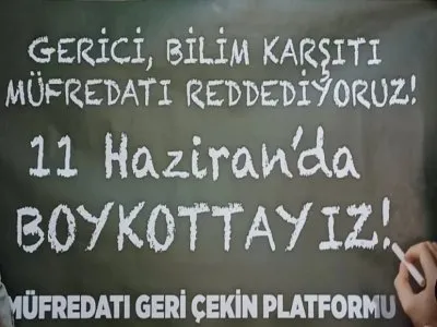LAİKLİK DÜŞMANI, GERİCİ MÜFREDATA KARŞI ALANLARDAYIZ