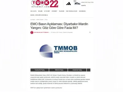 EMO BASIN AÇIKLAMASI: DİYARBAKIR-MARDİN YANGINI: GÖZ GÖRE GÖRE FACİA MI? (TURK-İNTERNET.COM)
