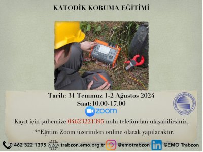 MİSEM:`KATODİK KORUMA EĞİTİMİ`