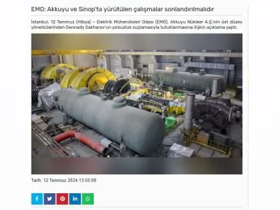 EMO: AKKUYU VE SİNOPTA YÜRÜTÜLEN ÇALIŞMALAR SONLANDIRILMALIDIR (HİBYA.COM)