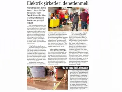 ELEKTRİK ŞİRKETLERİ DENETLENMELİ (YENİ YAŞAM)