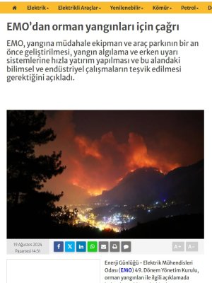 EMODAN ORMAN YANGINLARI İÇİN ÇAĞRI (ENERJİGUNLUGU.NET)
