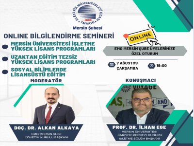 MERSİN ÜNİVERSİTESİ İSLETME YÜKSEK LİSANS VE SOSYAL BİLİMLERDE LİSANSÜSTÜ EĞİTİM PROGRAMLARININ BAŞVURU DETAYLARINI PROF. DR. İLHAN EGE İLE KONUŞUYORUZ.