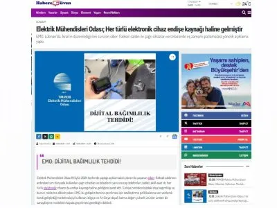 ELEKTRİK MÜHENDİSLERİ ODASI; HER TÜRLÜ ELEKTRONİK CİHAZ ENDİŞE KAYNAĞI HALİNE GELMİŞTİR (HABEREGUVEN.COM)