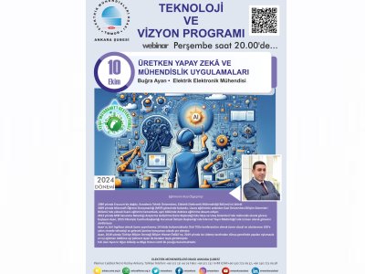 ÜRETKEN YAPAY ZEKA VE MÜHENDİSLİK UYGULAMALARI BAŞLIKLI WEBİNAR GERÇEKLEŞTİRİLECEK