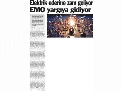 ELEKTRİK EDERİNE ZAM GELİYOR EMO YARGIYA GİDİYOR (TÜRKİYEDE YENİÇAĞ)