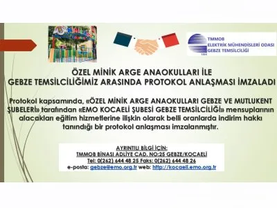 ÖZEL MİNİK ARGE ANAOKULLARI İLE GEBZE TEMSİLCİLİĞİMİZ ARASINDA PROTOKOL ANLAŞMASI İMZALADI