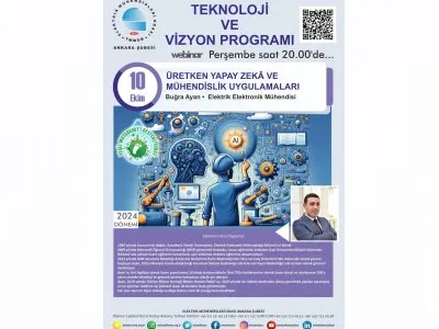 ÜRETKEN YAPAY ZEKA VE MÜHENDİSLİK UYGULAMALARI BAŞLIKLI WEBİNAR GERÇEKLEŞTİRİLECEK