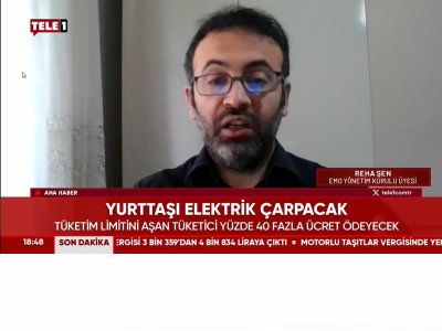 ŞUBEMİZ YK SAYMAN ÜYESİ REHA ŞEN TELE 1`E DEMEÇ VERDİ
