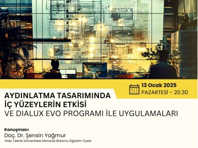 AYDINLATMA TASARIMINDA İÇ YÜZEYLERİN ETKİSİ SEMİNERİ GERÇEKLEŞTİ