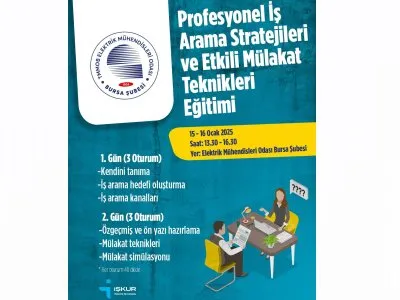 KİŞİSEL GELİŞİM SEMİNERİ
`PROFESYONEL İŞ ARAMA STRATEJİLERİ VE ETKİLİ MÜLAKAT TEKNİKLERİ`