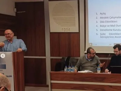 ŞUBE YÖNETİM KURULU BAŞKANIMIZ AHMET ŞAKAR VE 49.DÖNEM ODA YÖNETİM KURULU SAYMANIMIZ ENDER KELLECİ, ODA HİZMET BİNASI`NDA GERÇEKLEŞTİRİLEN 49.DÖNEM 2.KOORDİNASYON KURULU TOPLANTISI`NA KATILDI
