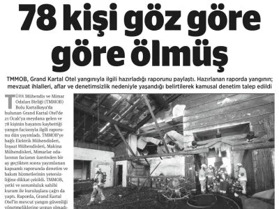 ODALARDAN RAPOR 78 CAN GÖZ GÖRE GÖRE ÖLMÜŞ (BİRGÜN GAZETESİ, 22.02.2025)