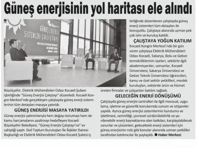 GÖLCÜK POSTASI: ``GÜNEŞ ENERJİSİNİN YOL HARİTASI ELE ALINDI``
