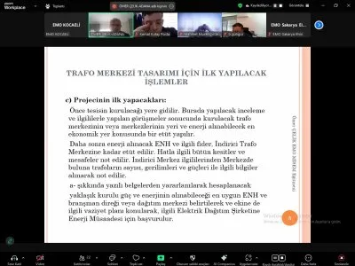 TRAFO MERKEZLERİ TASARIMI (36KV`A KADAR) EĞİTİMİ ONLİNE DÜZENLENDİ