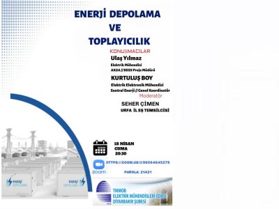 `ENERJİ DEPOLAMA VE TOPLAYICILIK` KONULU BİLGİLENDİRME SEMİNERİ DÜZENLENECEKTİR
