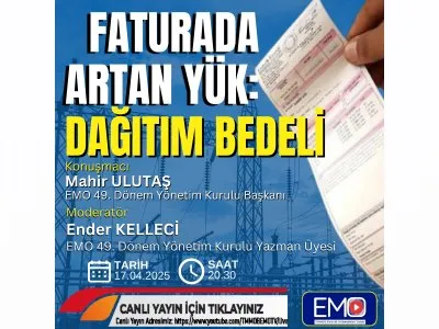 <B>EMO TV:</B> FATURADA ARTAN YÜK: DAĞITIM BEDELİ